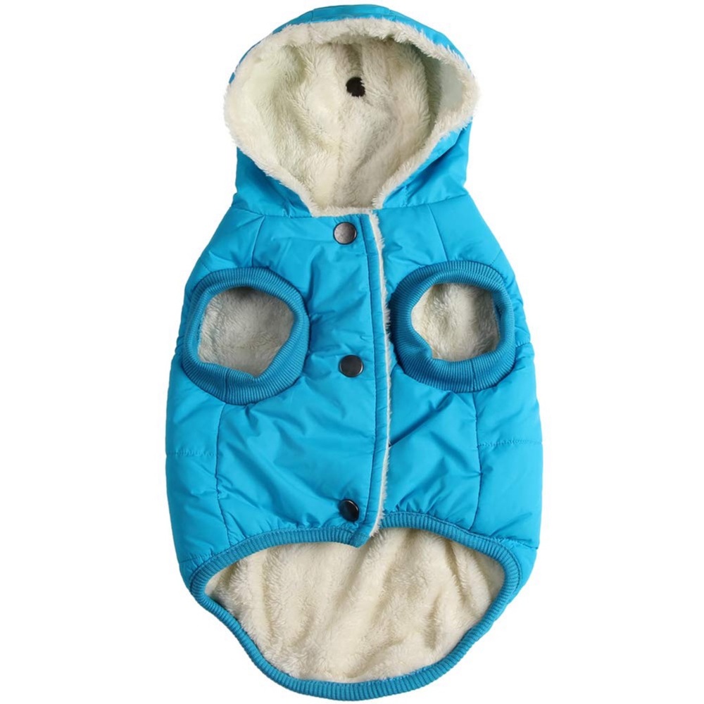 Fleece Lined Dog Jacket with Hood